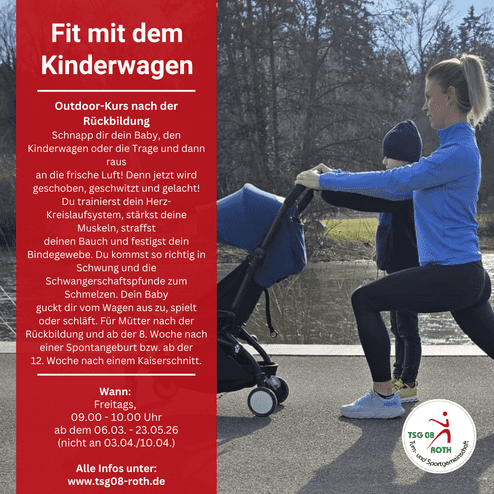 Fit mit dem Kinderwagen